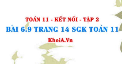 Bài 6.9 trang 14 Toán 11 Kết nối tri thức Tập 2